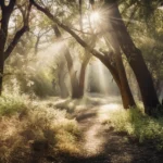 tranquil footpath in the forest